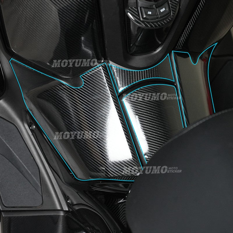 Yamaha XMAX 300 2023–2024 Thickened High-Gloss Carbon Fiber Body Protection Stickers
