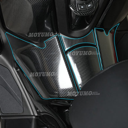Yamaha XMAX 300 2023–2024 Thickened High-Gloss Carbon Fiber Body Protection Stickers