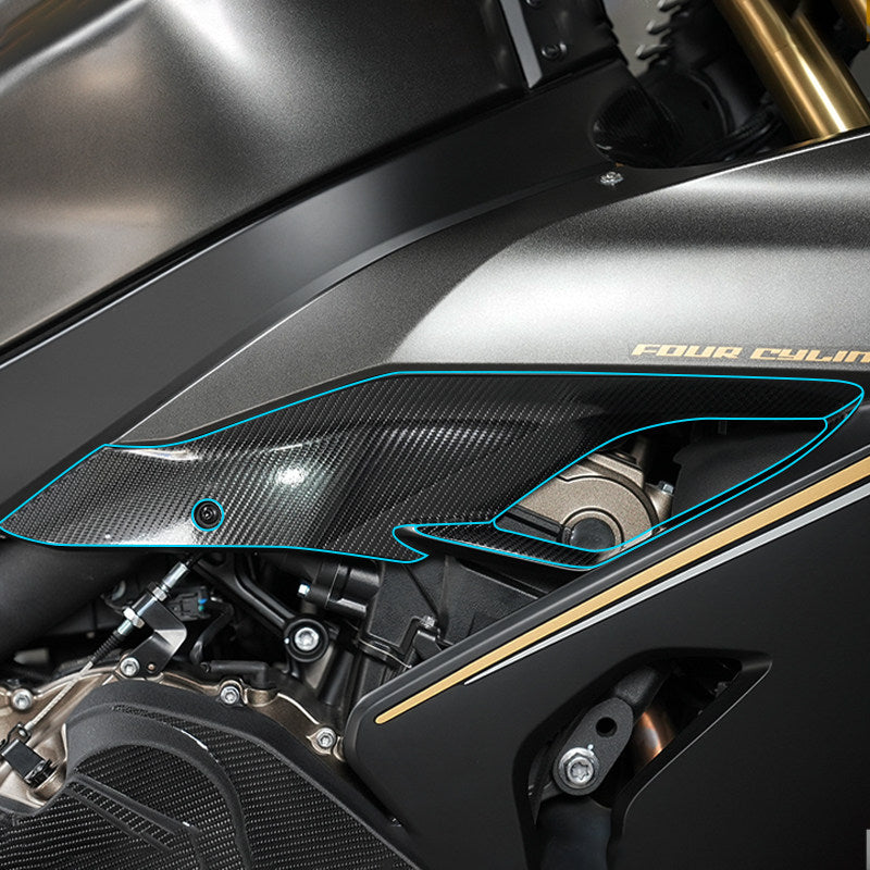 SPARTS Carbon Fiber Protective Stickers for QJMotor SRK 800 – Motorcycle Body Protection Decals