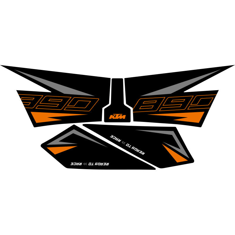 KTM 790 Duke / 890 Duke Tank Grips – Anti-Slip Fishbone Tank Pad and Scratch Protection Decals