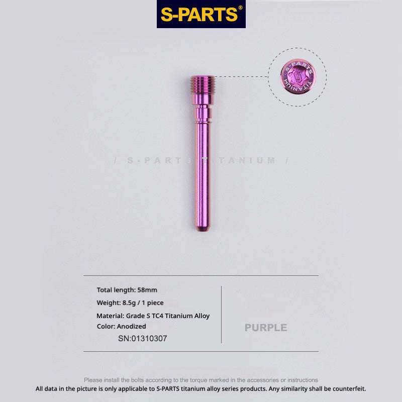 S-PARTS TC4 Titanium Rear Master Caliper Pin for BREMBO M4.32