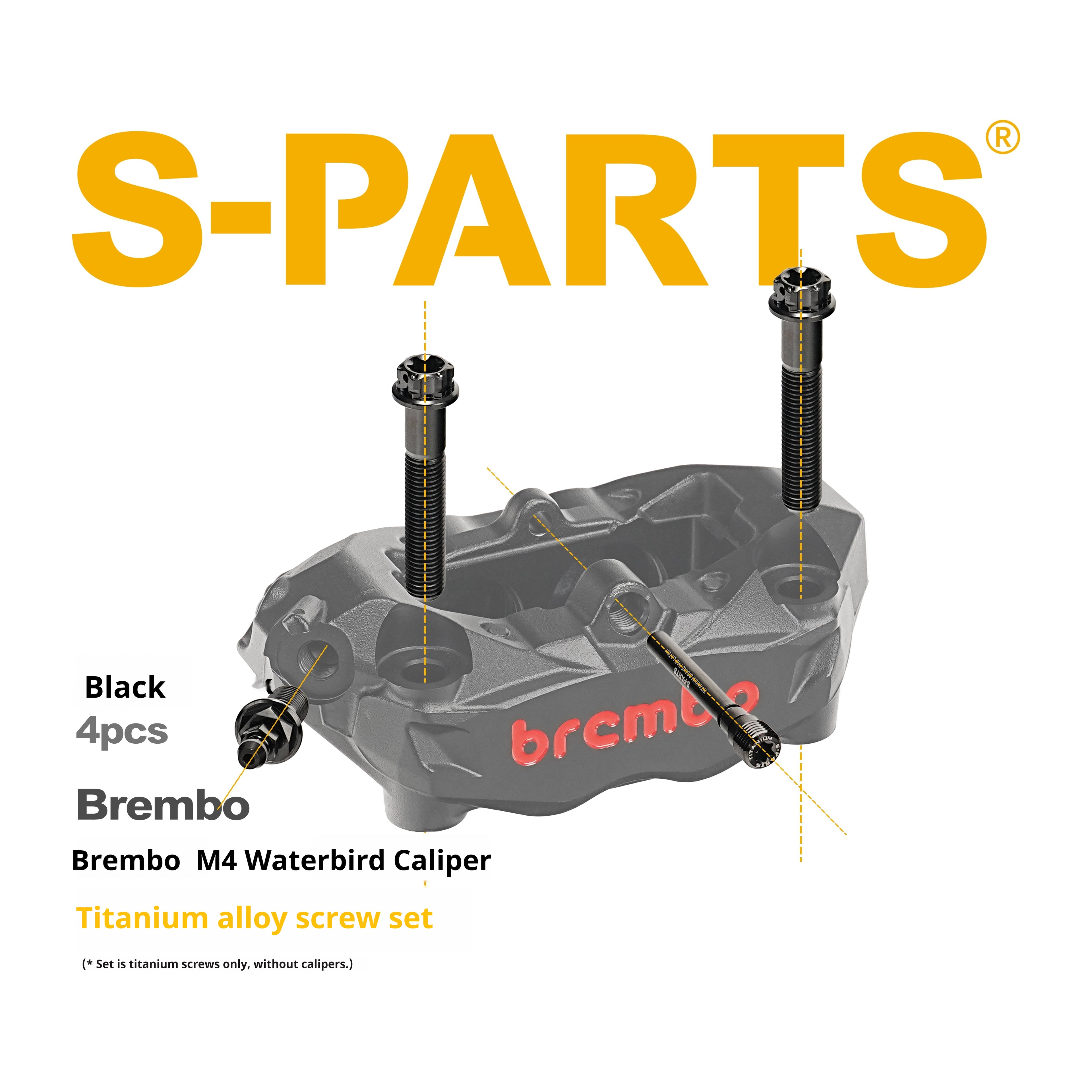 SPARTS Titanium Alloy Bolt Kit for Brembo M4 Radial Calipers｜High‑Performance Motorcycle Upgrade