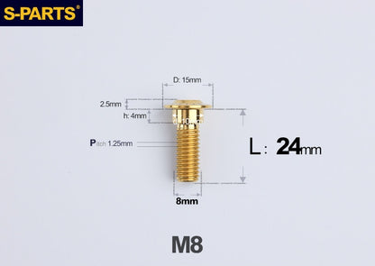 SPARTS M8 Stepped Button Head TC4 Titanium Bolt