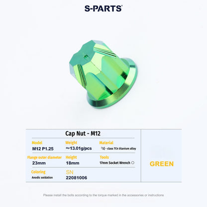 SPARTS Titanium Variator Lock Nut for Vespa 150 Sprint / Primavera – Closed-End Upgrade