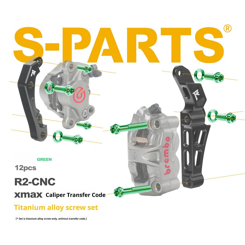 SPARTS Brembo R2 XMAX Caliper Adapter Titanium Bolt Kit