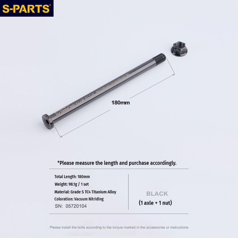 SPARTS Titanium Rear Axle Kit for Sur-Ron Light Bee – TC4 Grade, CNC Machined, Multiple Colors