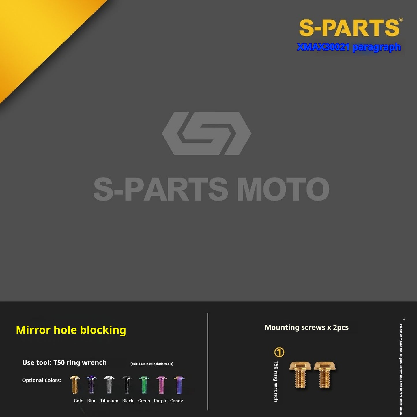 SPARTS 2021 XMAX300 YAMAHA Motorcycle Modified Titanium Alloy Bolts Screws