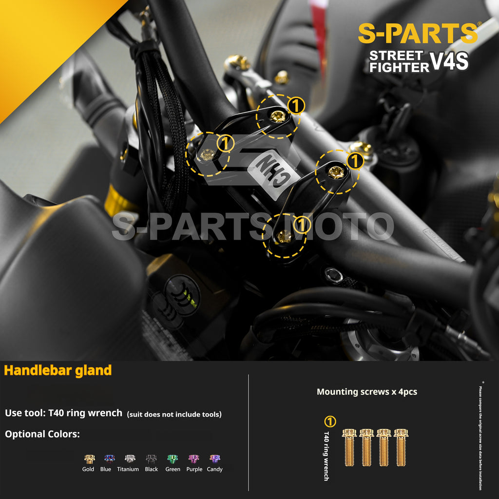 SPARTS Titanium Bolt Kit for Ducati Streetfighter V4S