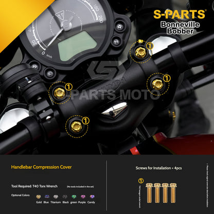 SPARTS Titanium Set Screws for Triumph Bonneville Bobber Motorcycle Modification