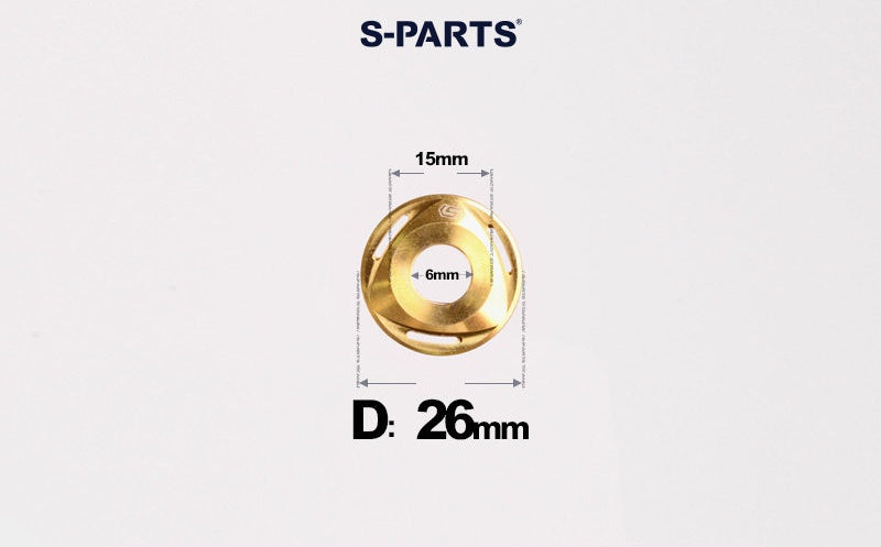 SPARTS M6/M8/M10 Titanium Rotor Washers – Electric & Motorcycle Upgrade