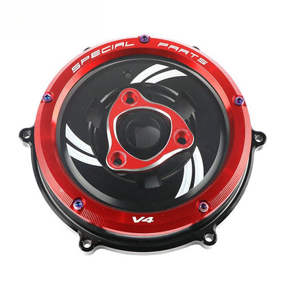 Ducati 959 / 1199 / 1299 / Panigale V2 / V4 / V4S Transparent Clutch Cover Kit Clear Clutch Side Cover Upgrade