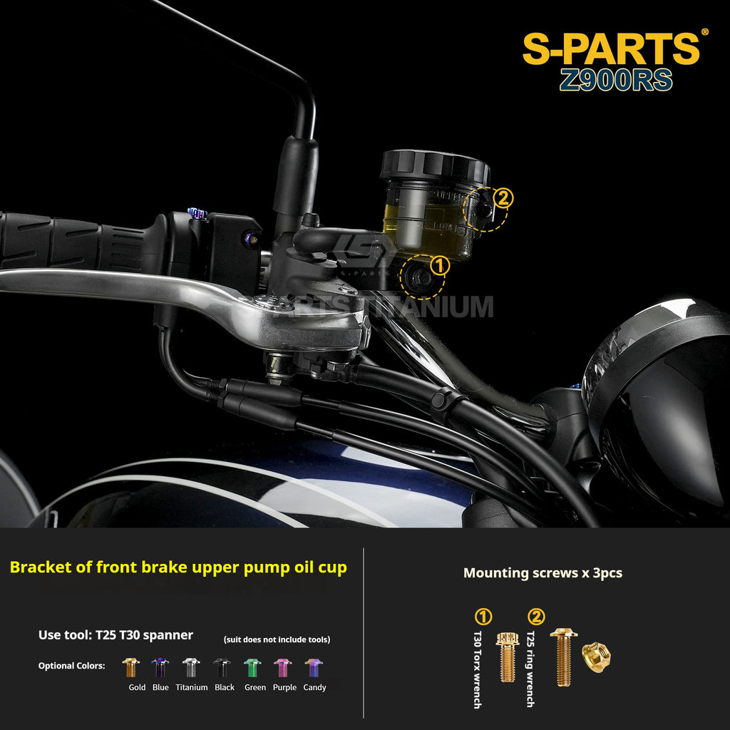 SPARTS Titanium Screw Set for Kawasaki Z900RS – Motorcycle Upgrade Kit