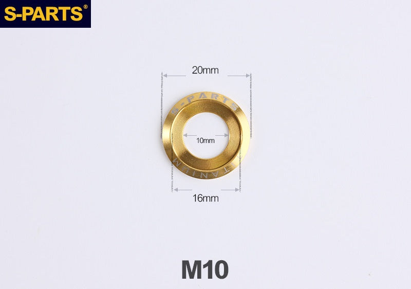 SPARTS A3 Titanium Washer Set M5 / M6 / M8 / M10 / M12 – TC4 Titanium Locking Washers for Motorcycle & E-Bike