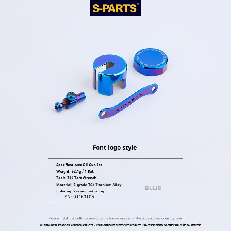 SPARTS Titanium Reservoir Cap Compatible with Brembo Master Cylinder – Separate Small Tank Cover Kit