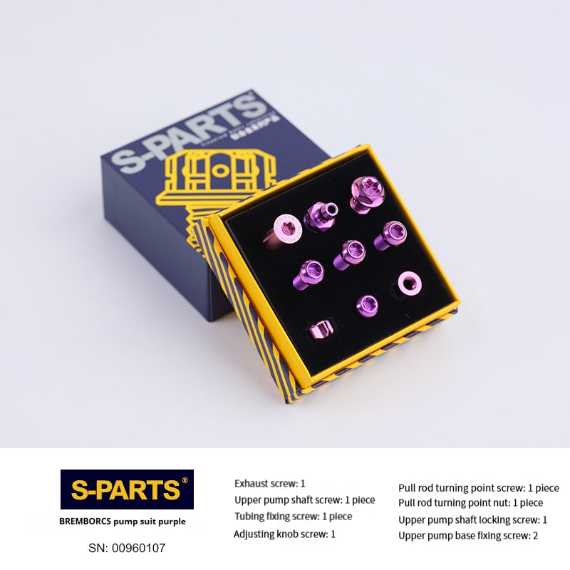 SPARTS Brembo RCS Brake Master Cylinder Titanium Bolt Kit – 9pcs