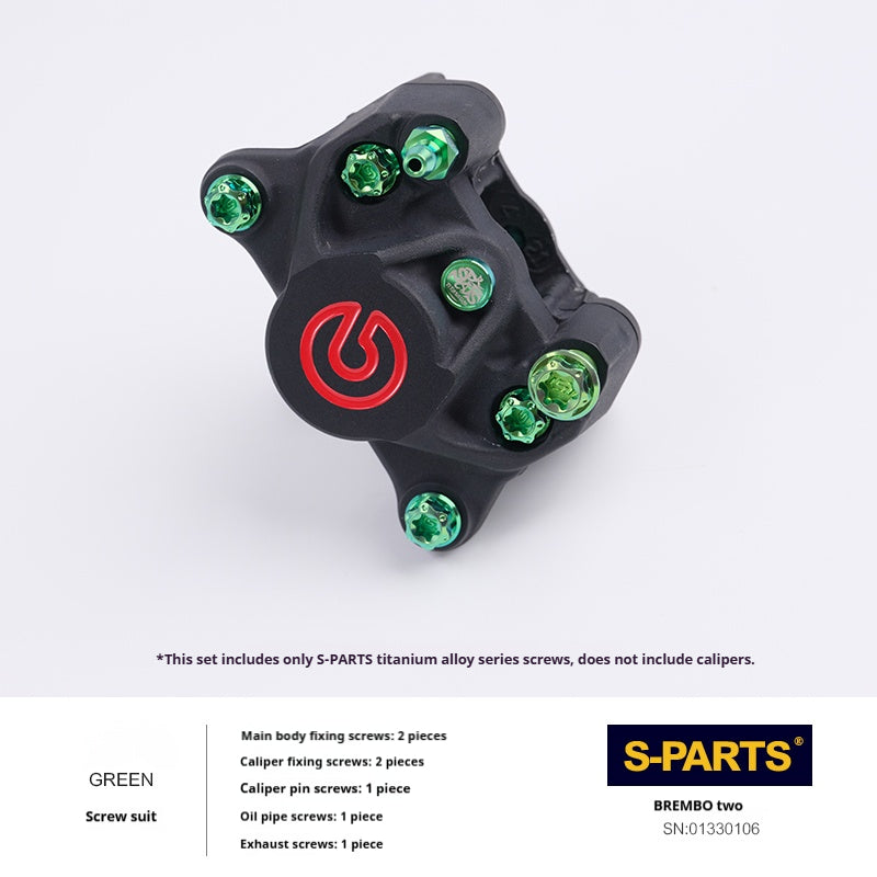 SPARTS Titanium Bolt Kit for Brembo Basic 2-Piston & 4-Piston Calipers| Motorcycle Brake System Upgrade