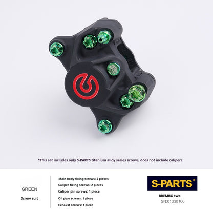 SPARTS Titanium Bolt Kit for Brembo Basic 2-Piston and 4-Piston Calipers