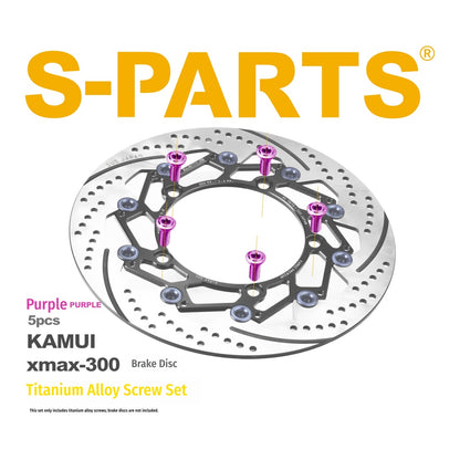 SPARTS KAMUI XMAX300 Upgraded Oversized Brake Disc Titanium Bolts Yamaha Brake Rotor