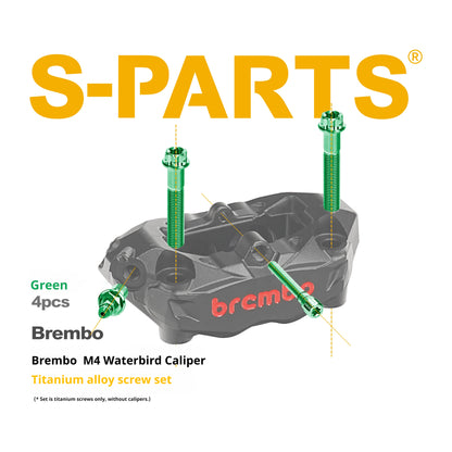 SPARTS Titanium Alloy Screw Set for Brembo M4 Waterbird Radiator Caliper Upgrade