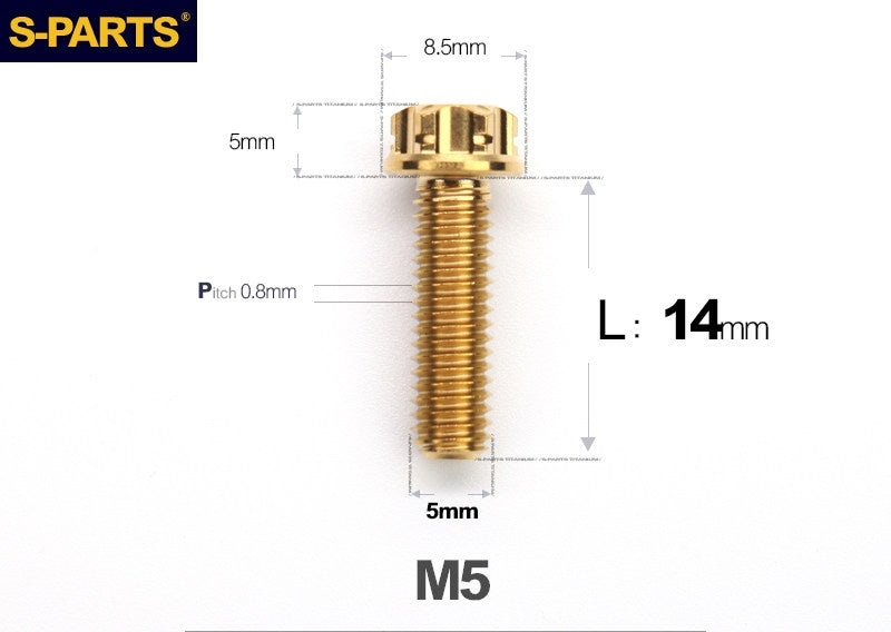 SPARTS M5 Titanium Bolt A3 Series – Motorcycle & E-Bike Upgrade Screws