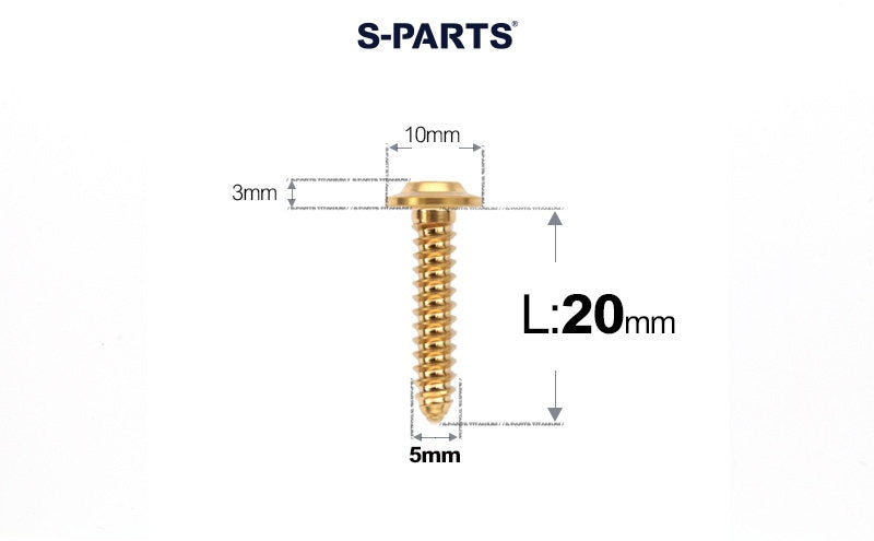 SPARTS Button Head M5×L10-35 Titanium Screws Self-Tapping Bolt