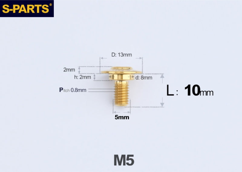 SPARTS M5 Titanium Button Head Shoulder Bolt