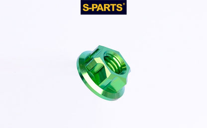 SPARTS Hex Flange Titanium Nut – A3 Series – M5 / M6 / M8 / M10 / M12 – Motorcycle Locking Hardware