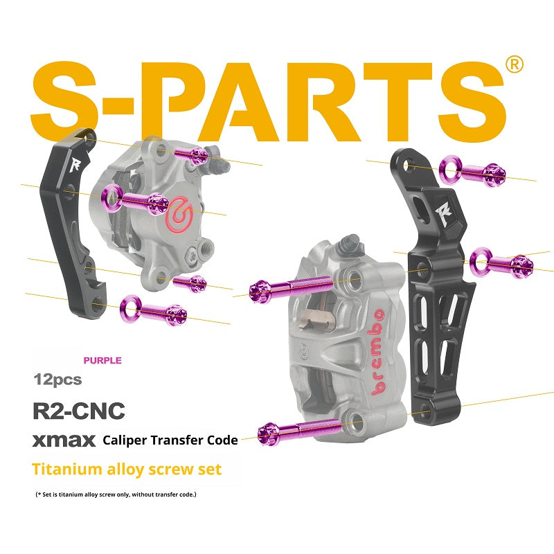 SPARTS Brembo R2 XMAX Caliper Adapter Titanium Bolt Kit