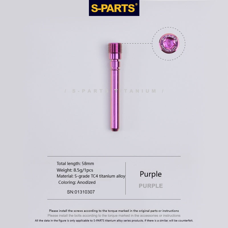 SPARTS Titanium Caliper Pin Bolt for Waterbird Caliper — Lower Pump, Compatible with Brembo Big Radial