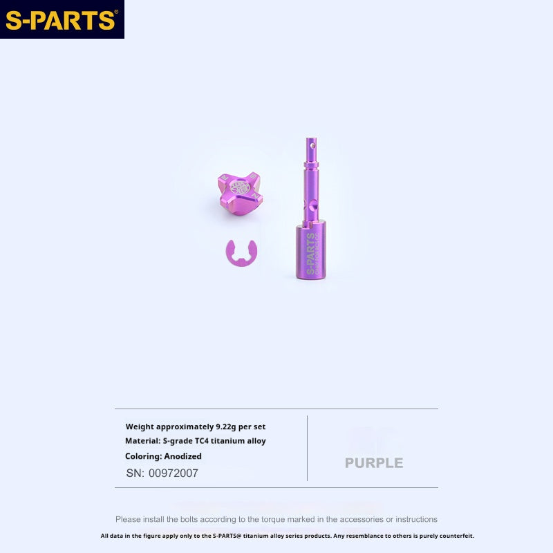 SPARTS Titanium Preload Adjuster & Knob Kit for Brembo RCS Brake Master Cylinder | CNC Titanium Bolts