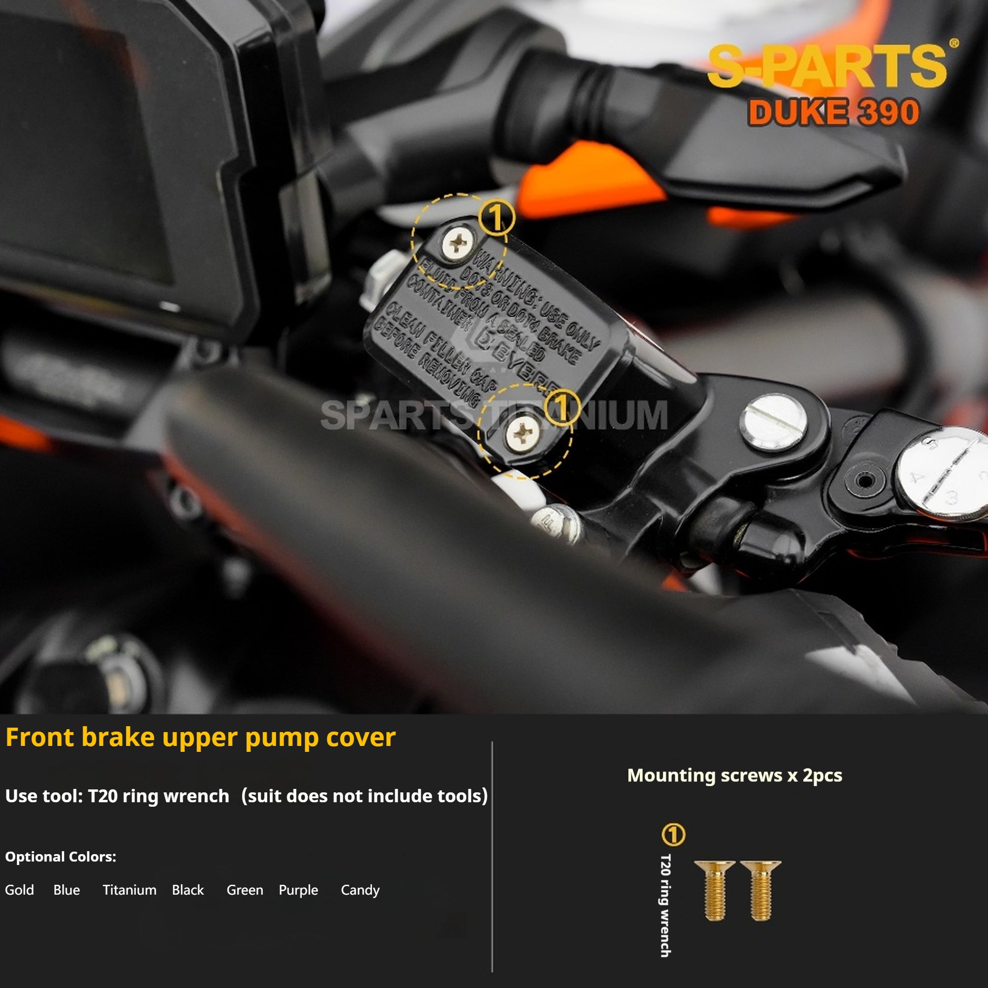 SPARTS Stan KTM DUKE 390 Dedicated · TC4 Titanium Full Motorcycle Bolt Kit