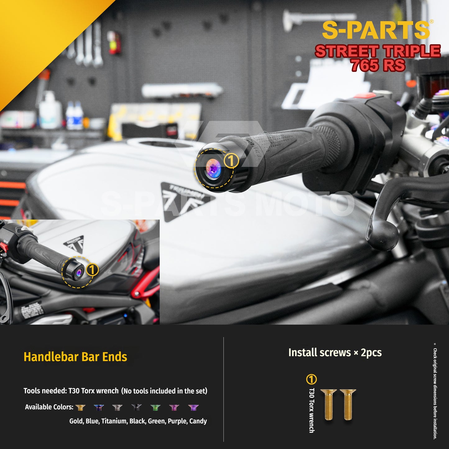SPARTS Titanium Bolts for Triumph Street Triple 765 RS – Body & Controls Upgrade Fasteners