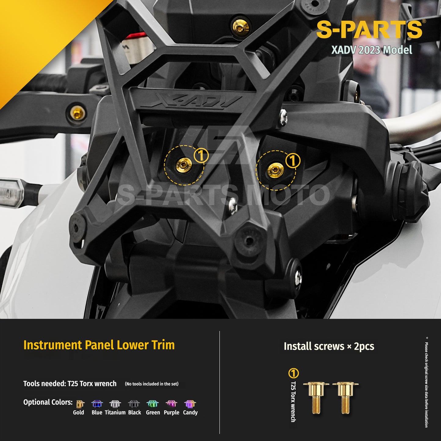 SPARTS Honda XADV 750 2023 Titanium Alloy Motorcycle Upgrade Bolt Set