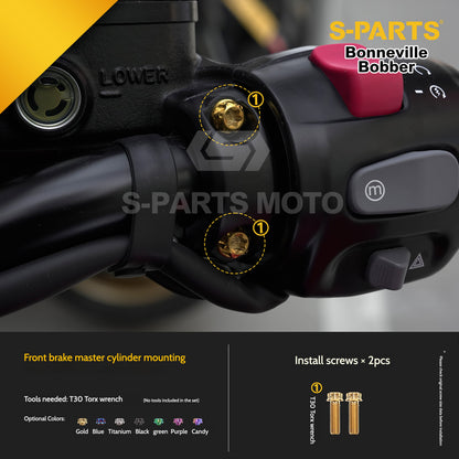 SPARTS Titanium Set Screws for Triumph Bonneville Bobber Motorcycle Modification