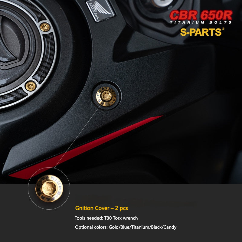 S-parts Titanium Bodywork, Cockpit & Styling Bolts Kit for Honda CBR650R