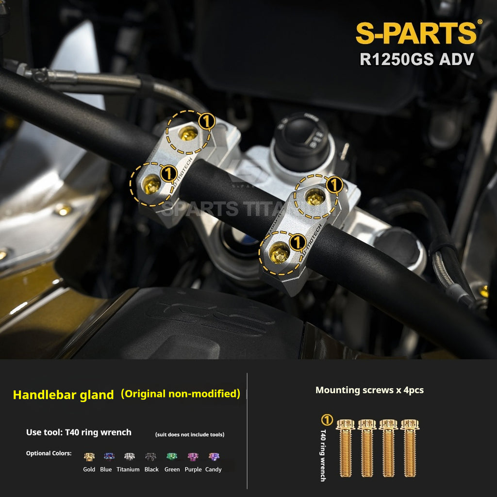 SPARTS Titanium Bolt Kit for BMW R 1250GS ADV – CNC Titanium Upgrade Kit