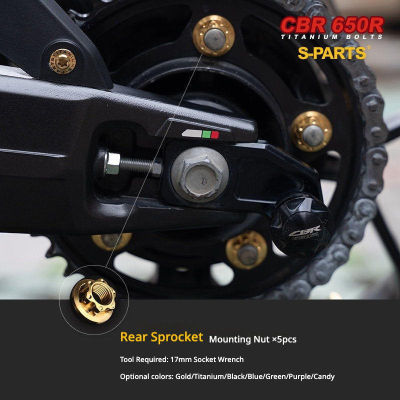 S-PARTS TC4 Titanium Bolt Kit for Honda CBR650R / CB650R | Full Motorcycle Upgrade