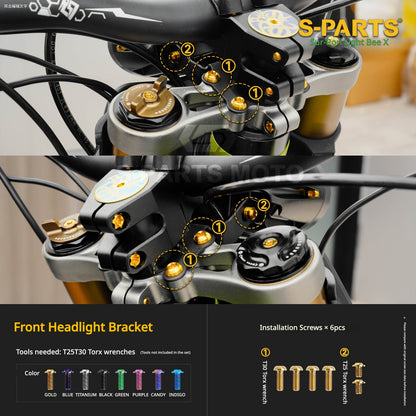 S-PARTS TC4 Titanium Full Bolt Kit for Sur-Ron Light Bee X (2025 Model)