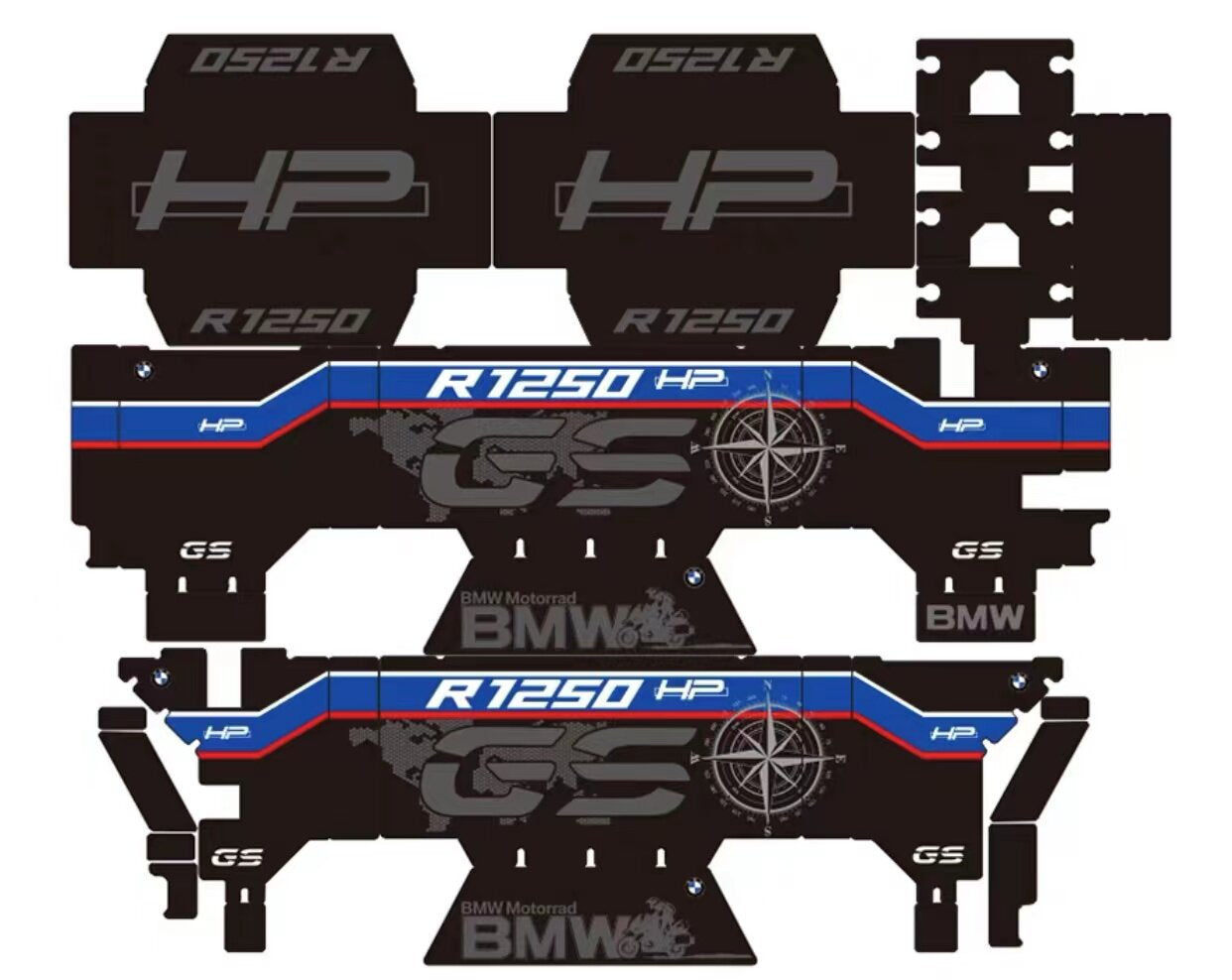 BMW F750GS / F850GS / R1250GS ADV OEM Aluminum Pannier Sticker Kit