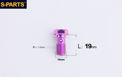 SPARTS M10 Single-Hole Banjo Bolt Hex Head – TC4 Titanium Brake Line Bolt for Motorcycle Calipers