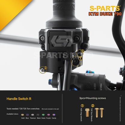 S-parts Titanium Styling & Bodywork Fairing Bolt Kit for KTM DUKE 790 | Premium Grade 5 Accessories
