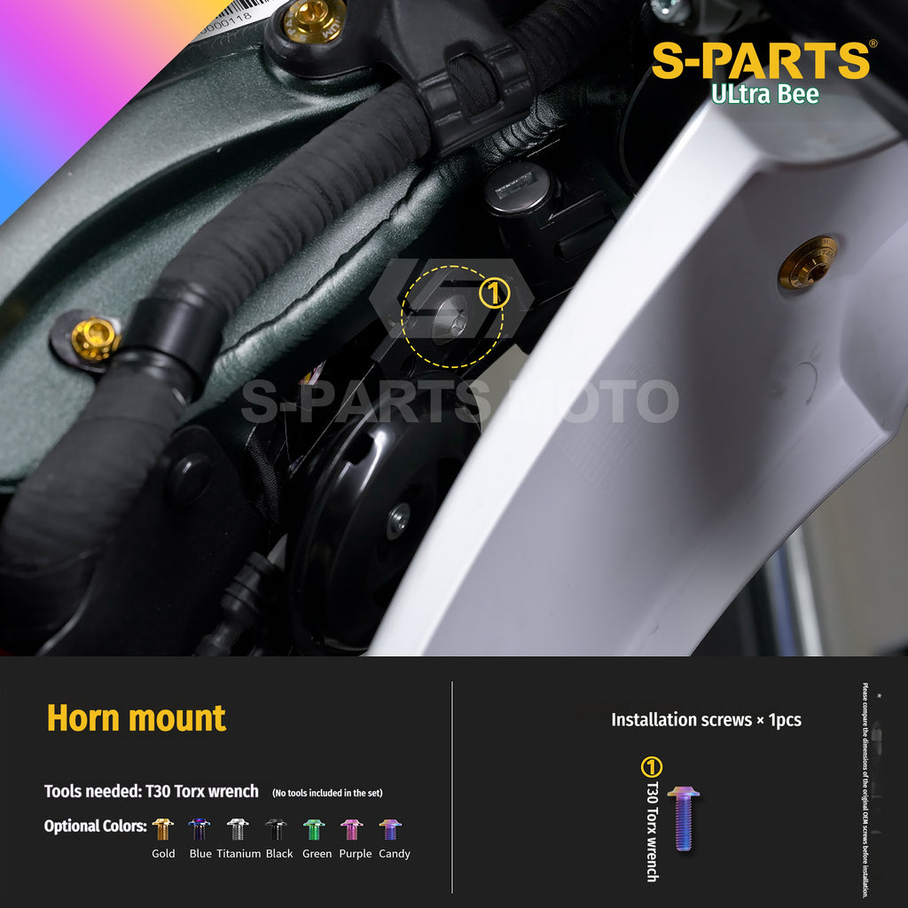 SPARTS Titanium Bolt Kit for Ultra Bee | Full Motorcycle Upgrade Set--candy