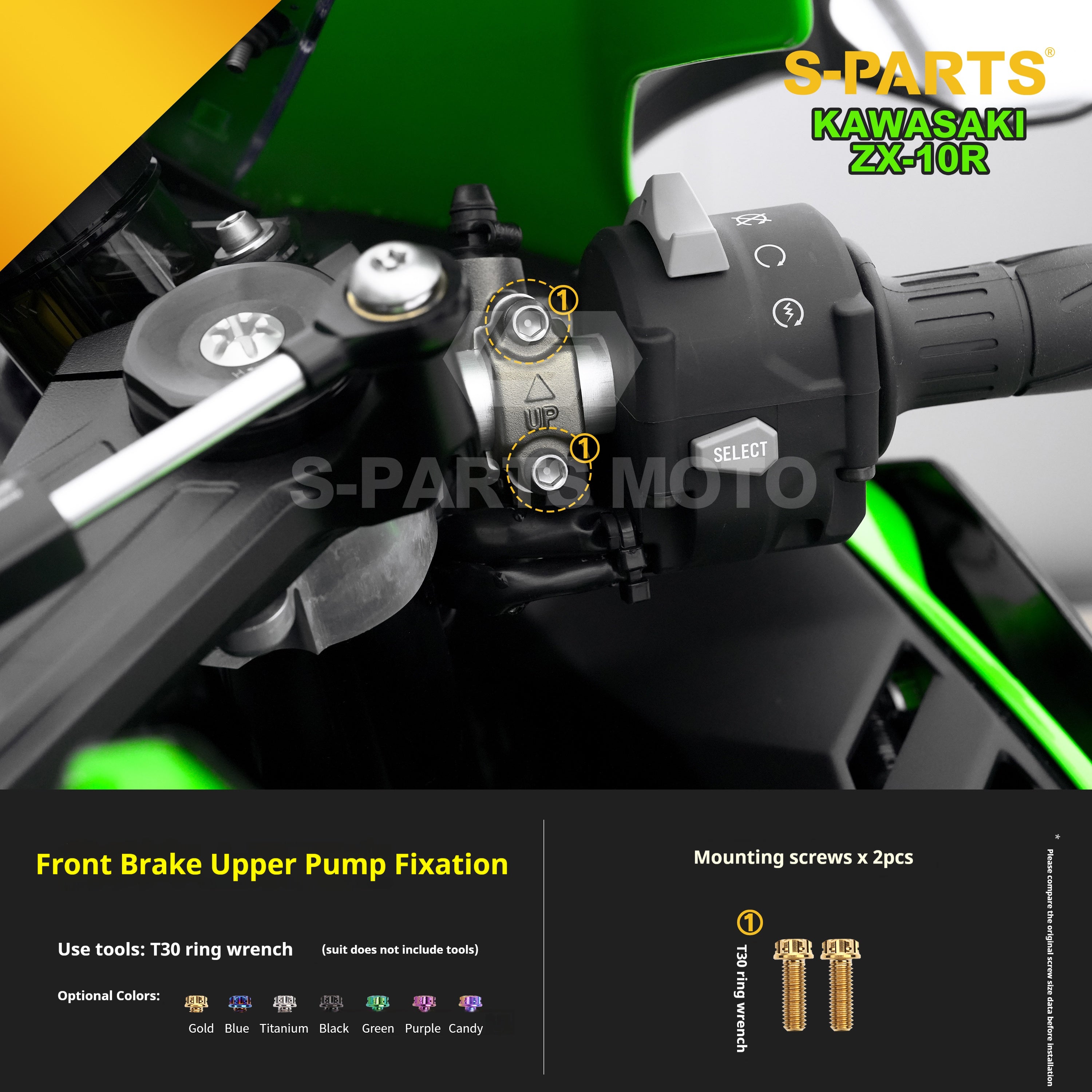 SPARTS Titanium Screw Set for Kawasaki ZX-10R 2023 –  CNC Titanium Upgrade Kit