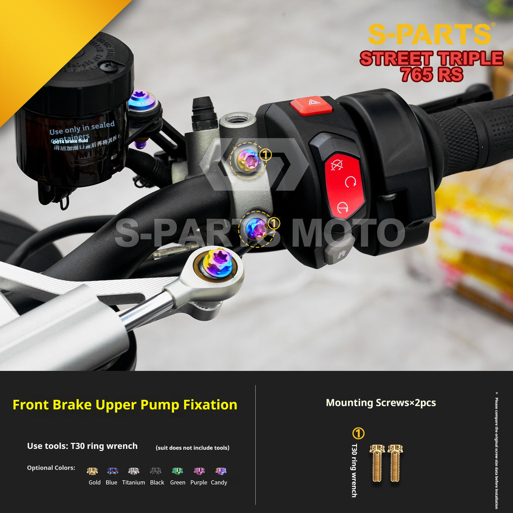 SPARTS Titanium Screw Set for Triumph Street Triple RS –CNC Titanium Upgrade Kit