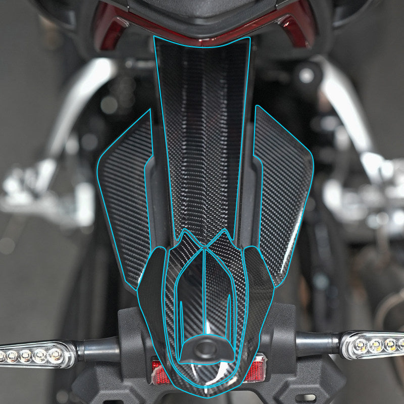 SPARTS Carbon Fiber Protective Stickers for QJMotor SRK 800 – Motorcycle Body Protection Decals