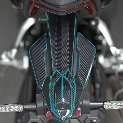 SPARTS Carbon Fiber Protective Stickers for QJMotor SRK 800 – Motorcycle Body Protection Decals