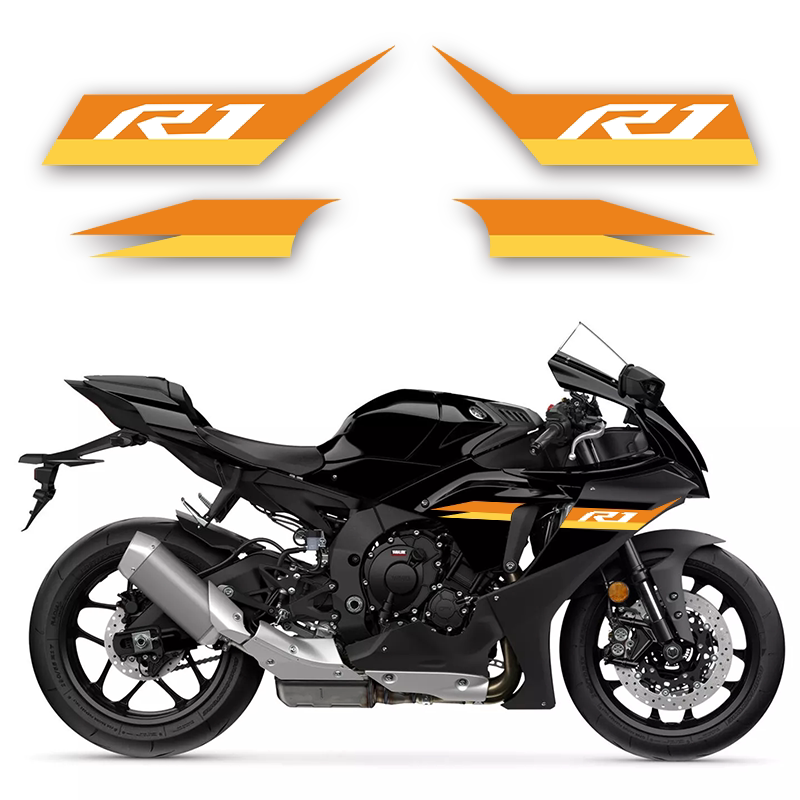 Yamaha YZF-R1 Motorcycle Side Fairing Stripe Graphics Decals Reflective Waterproof Stickers
