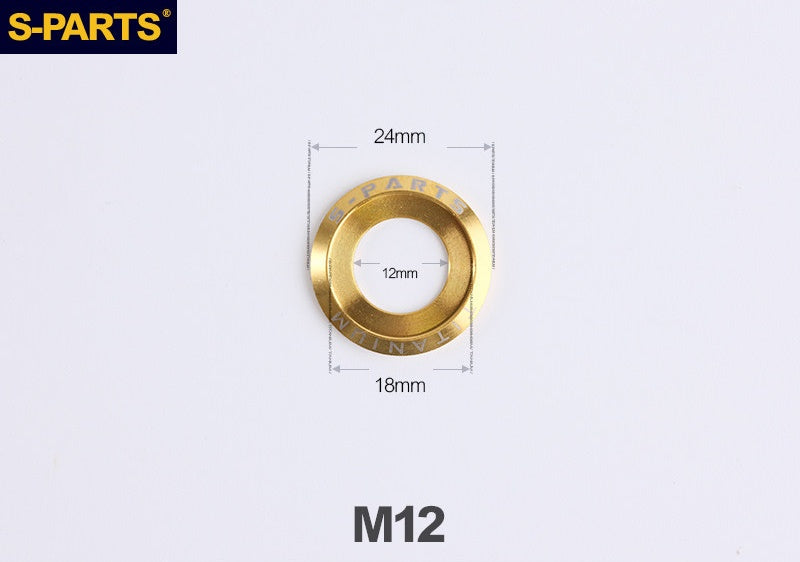 SPARTS A3 Titanium Washer Set M5 / M6 / M8 / M10 / M12 – TC4 Titanium Locking Washers for Motorcycle & E-Bike