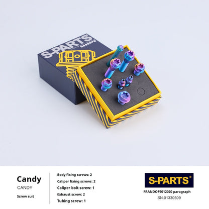 SPARTS Frando F901 CNC Titanium Caliper Bolt Kit｜TC4 Titanium Dual-Piston Crab Caliper Upgrade Bolts