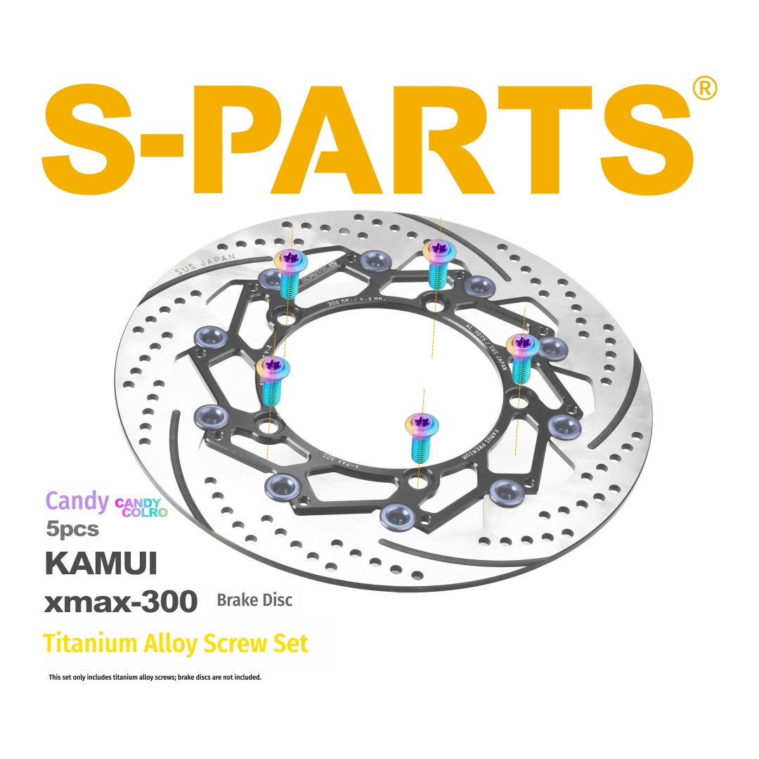 SPARTS KAMUI XMAX300 Upgraded Oversized Brake Disc Titanium Bolts Yamaha Brake Rotor